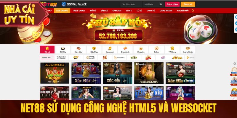 Top Nhà Cái Nhiều Tính Năng Nhất Hiện Nay Đáng Tham Khảo Net88 sử dụng công nghệ HTML5 và WebSocket giúp phản hồi nhanh
